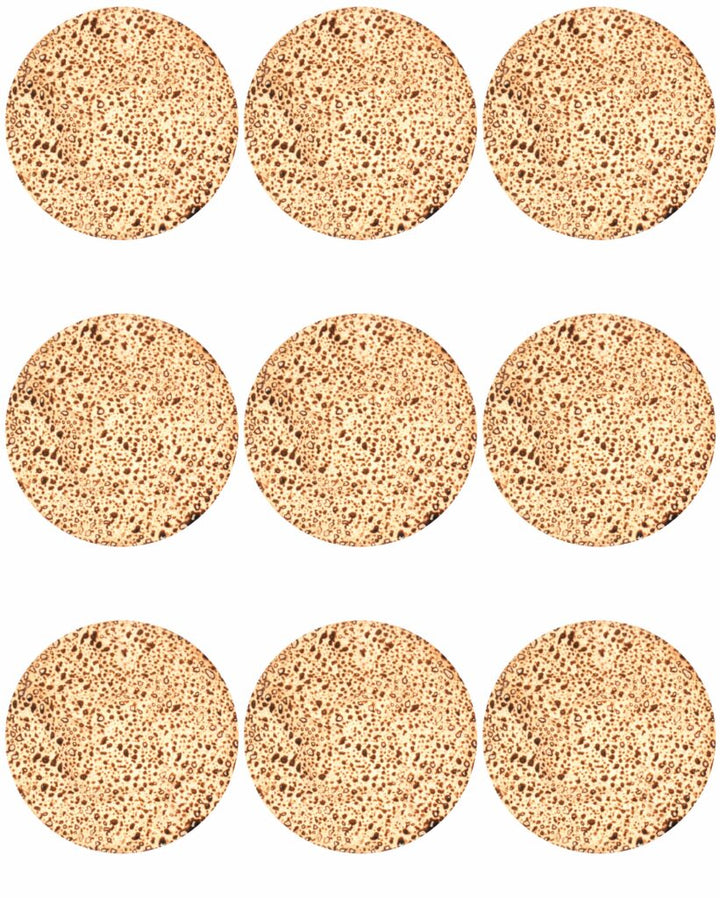MATZAH STICKER 1 3/8"  9 PER SHEET - 6 SHEETS
