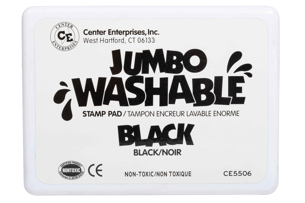 JUMBO STAMP PAD: WASHABLE BLACK