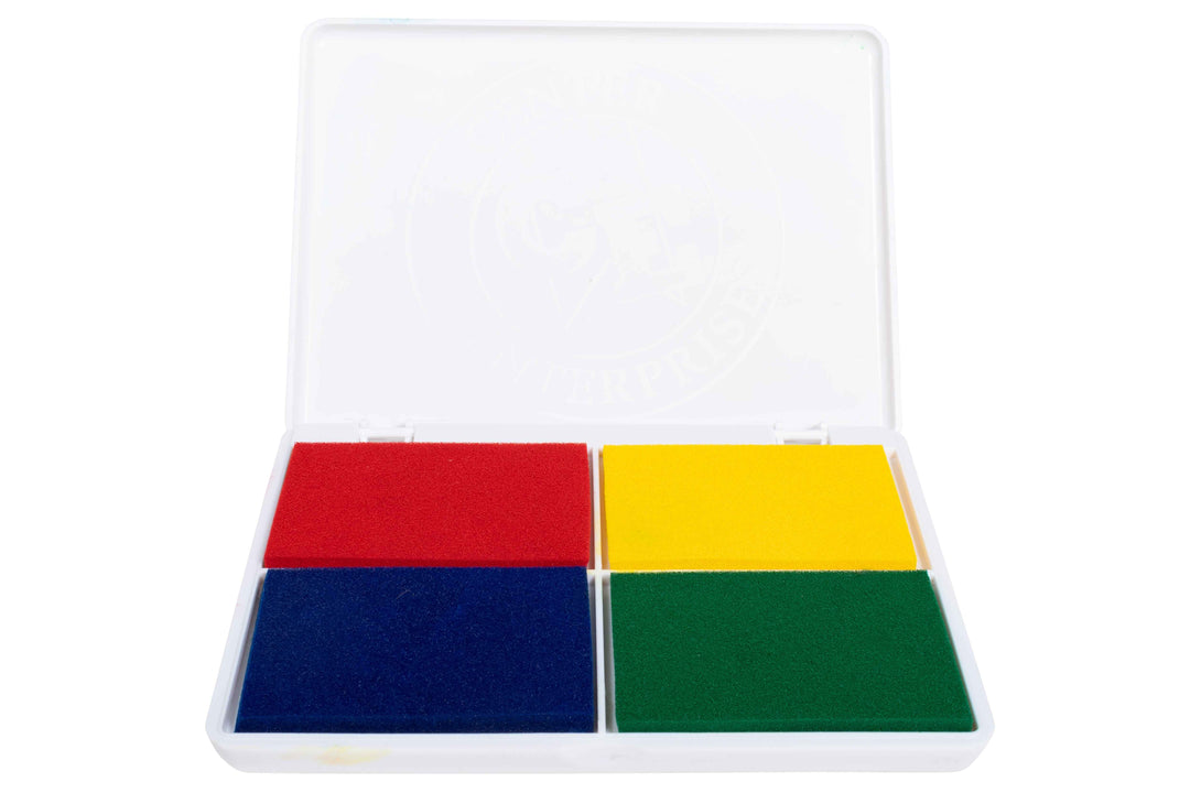 JUMBO STAMP PAD: WASHABLE 4 COLOR PRIMARY
