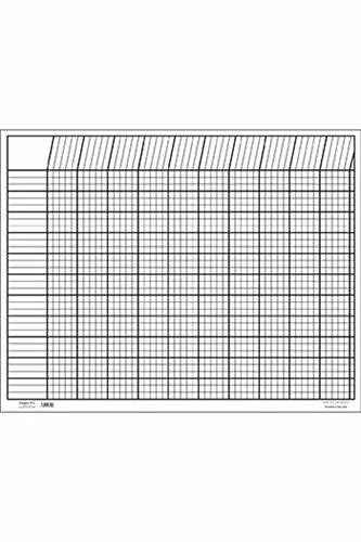 INCENTIVE CHART, HORIZONTAL : 22"X28" WHITE