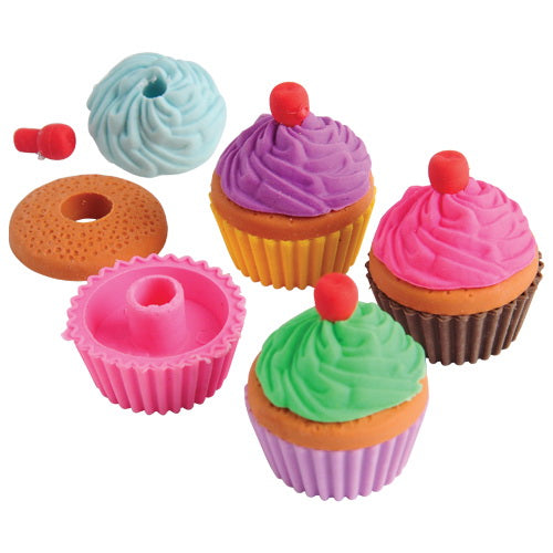 PULL-APART CUPCAKE ERASER 12 PACK