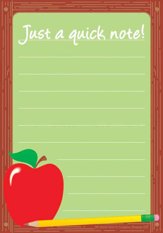 NOTEPAD  3.5 X 5 "JUST A QUICK NOTE" 35 SHEETS