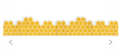 EXTRA WIDE SCALLOPED BORDER HONEYCOMB - 3 1/4"X37&