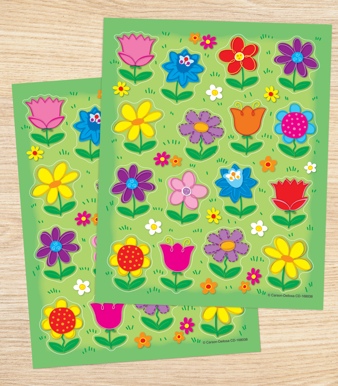 STICKERS: FLOWERS SHAPE - 96 STICKERS