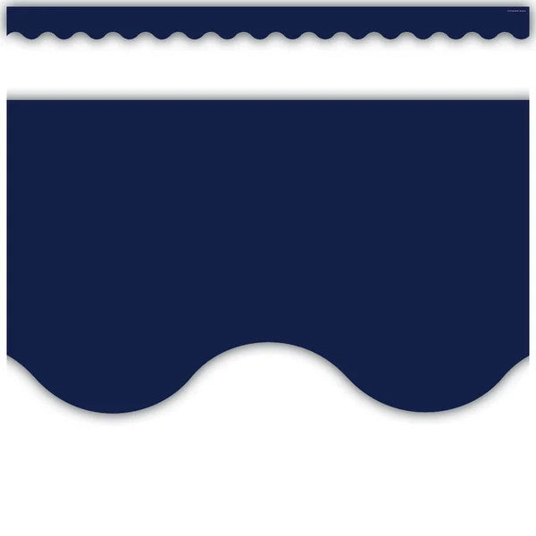 Solid Color Scalloped Border 2.25"x35&