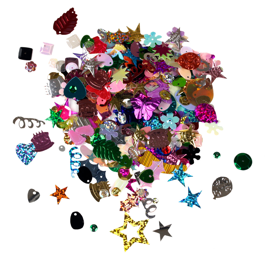SEQUINS AND SPANGLES CONFETTI  16oz Poly Bag