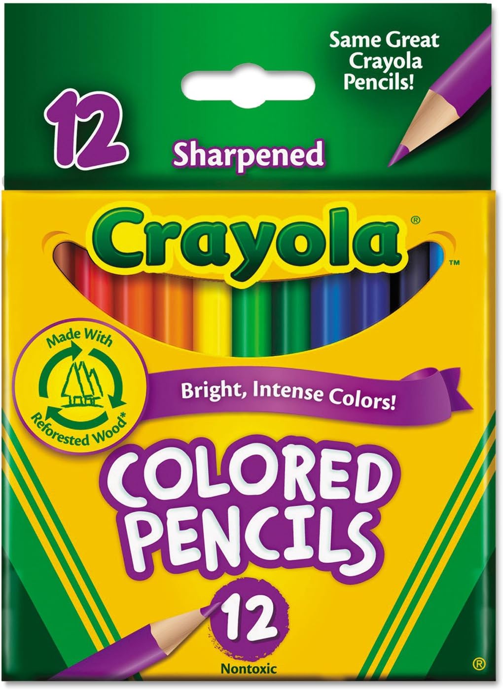 CRAYOLA SHORT COLOR PENCIL 12 PACK