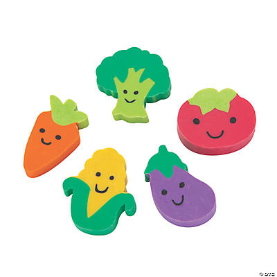 MINI VEGETABLE ERASERS 1PC