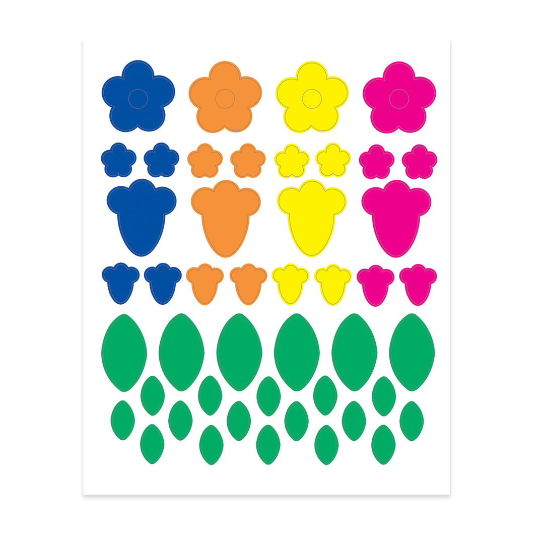 STICKER FORMS - FLORAL SHAPES  25 SHEETS