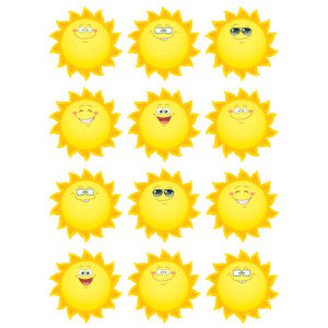 Happy Suns Cut Outs 6" - 30 Pack