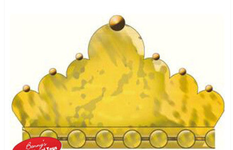 CUT OUT CROWNS  - GOLD  DIE CUT 3.5"X3" - 20 PACK