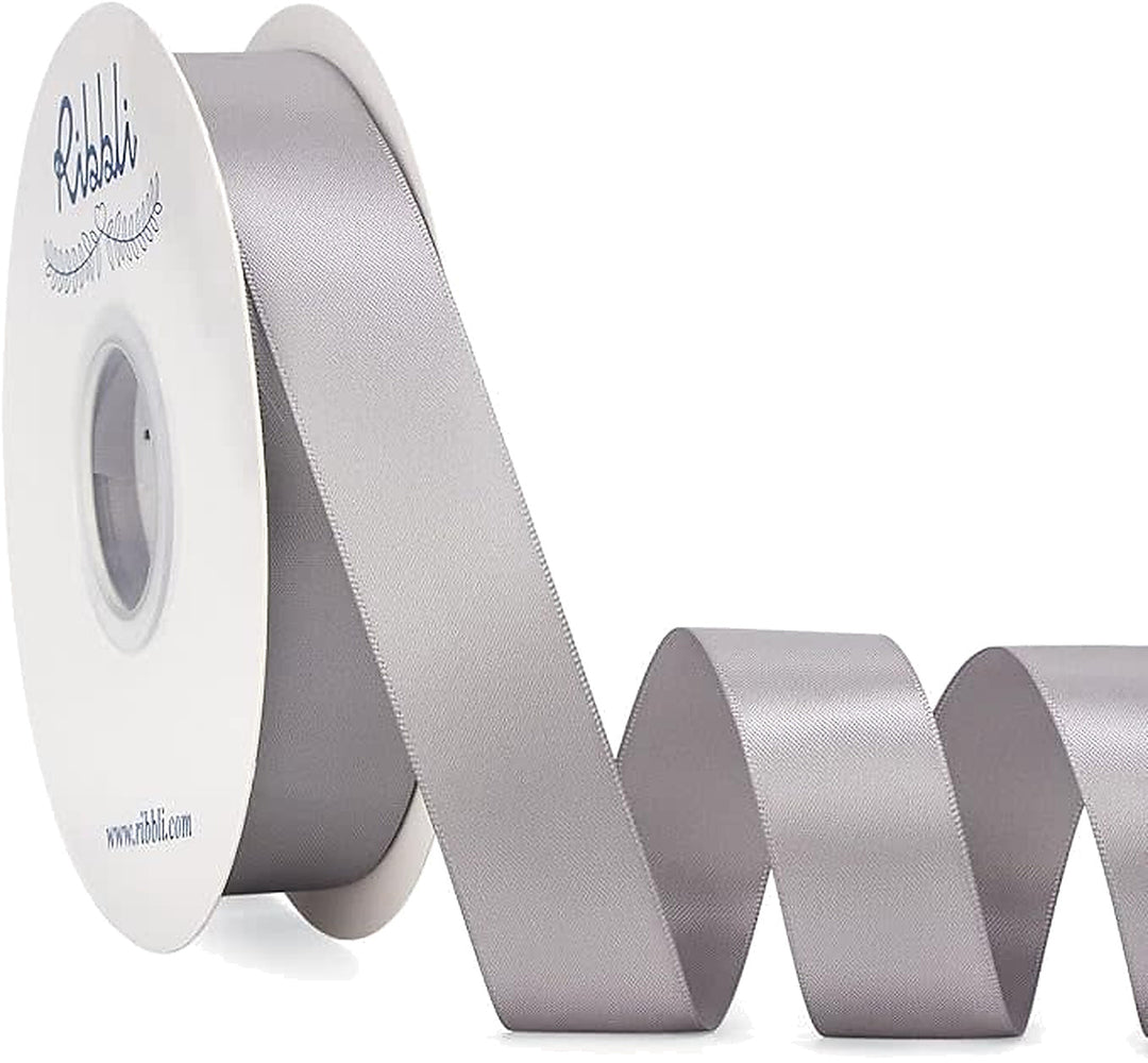 Satin Ribbon 1"x 10 Yards – Silver