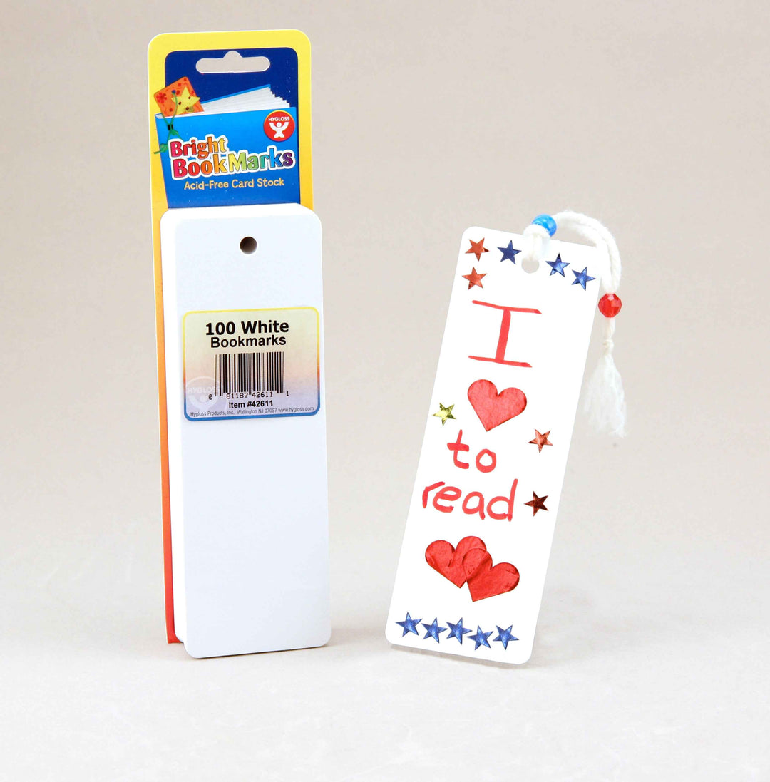 BLANK BOOKMARKS: ULTRA WHITE PKG/100