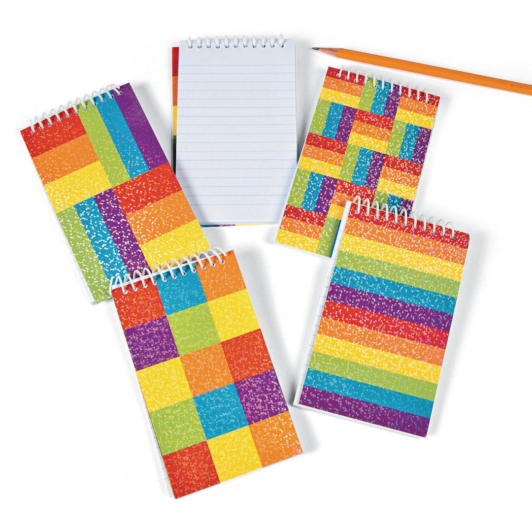 NOTEPADS - RAINBOW GLITTER SPIR
