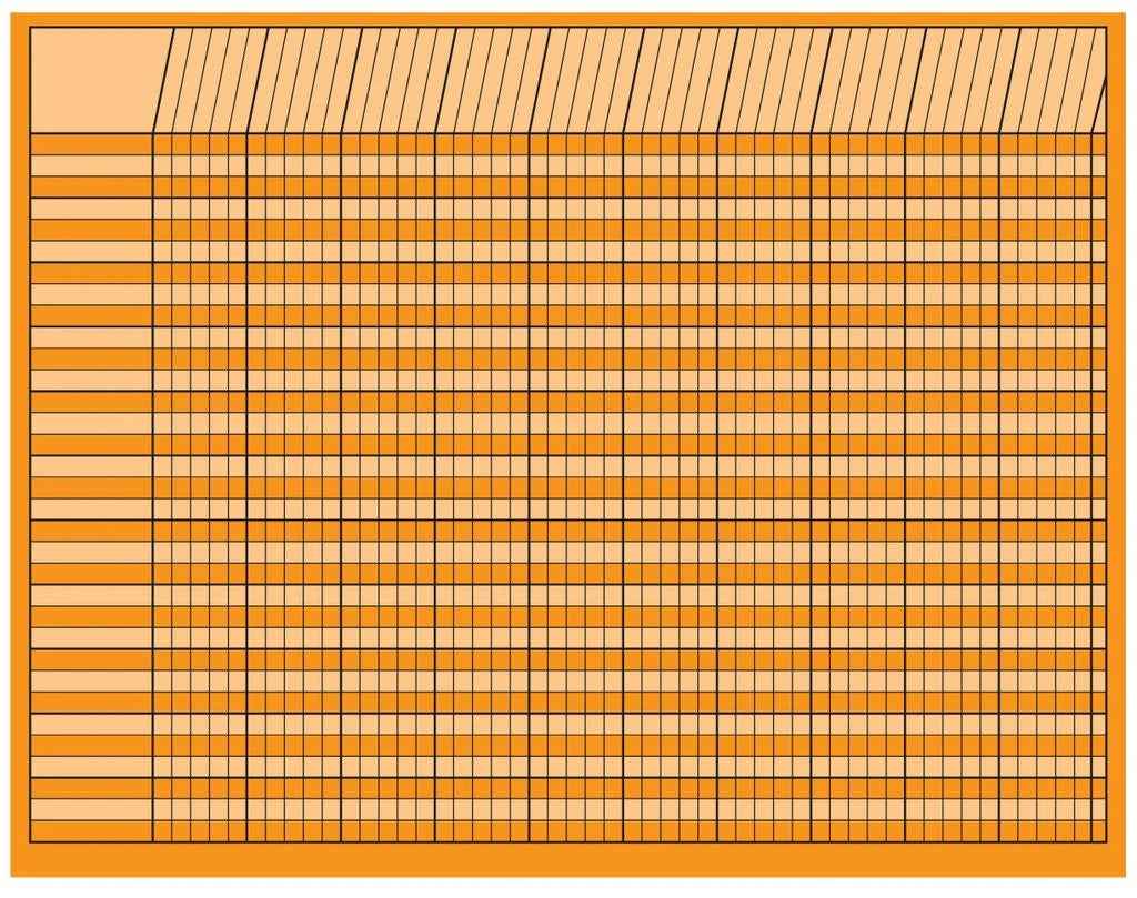 INCENTIVE CHART, HORIZONTAL : 22"X28" ORANGE