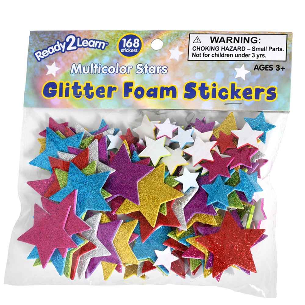 FOAM GLITTER STAR STICKERS ASSORTED COLOR ASSORTED SIZE 168PC