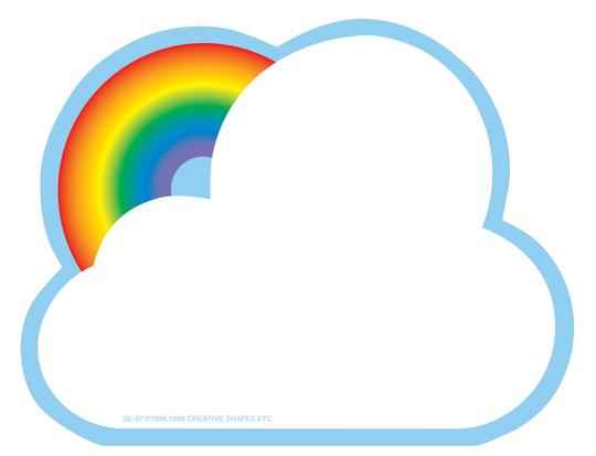 NOTEPAD : RAINBOW CLOUD 5"X7"  50 SHEETS