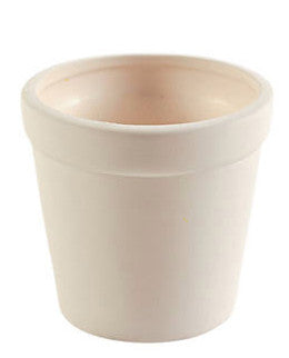 CERAMIC FLOWER POTS: PAINT YOUR OWN 4"