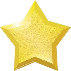 CUT OUT: GOLD STAR   5.5"X5.5" 36 PACK