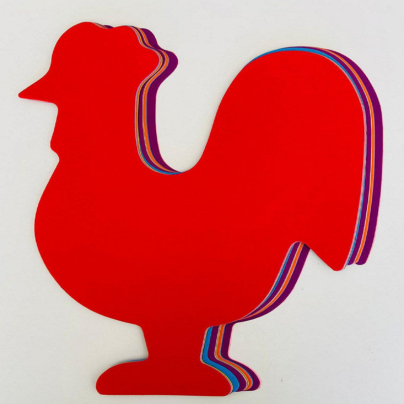 SUPER CUT OUT ROOSTER 8"X10" 15PC