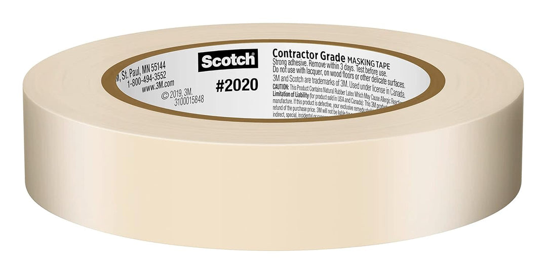 SCOTCH CONTRACTOR GRADE MASKING TAPE:   .94"x60 YARDS - BEIGE