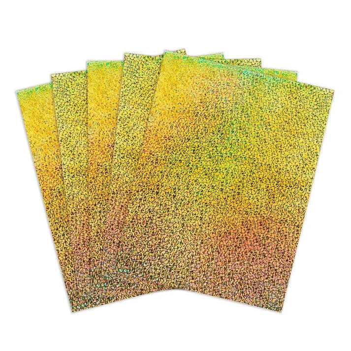 Holographic Sparkle Self Adhesive Paper 8.5"x11" 5 Pack