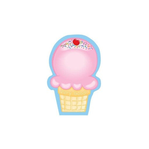 MINI NOTEPAD : ICE CREAM CONE 3"X3" - 35 SHEETS