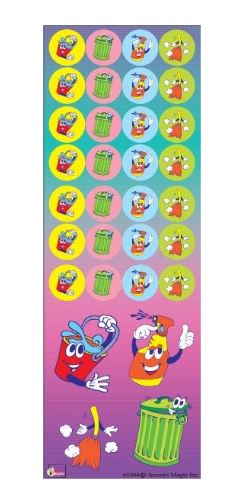 STICKERS: JUMBO DOTS, CLEAN-UP - 6 SHEETS