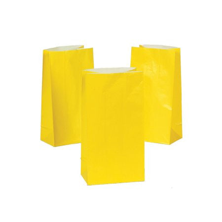 PAPER  BAGS YELLOW 5"X10" -12 PACK