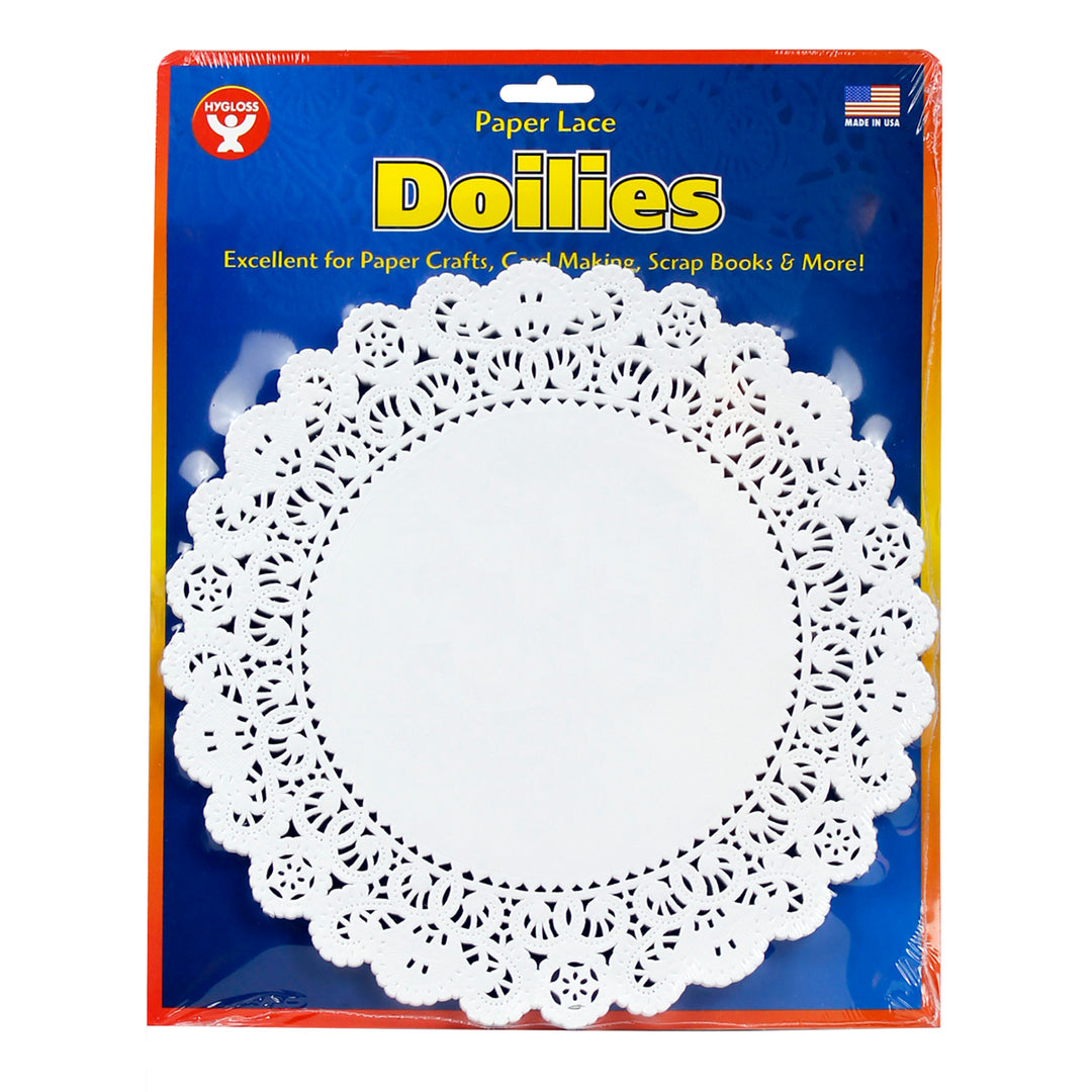 PAPER LACE DOILIES: 8" ROUND WHITE 36pcs