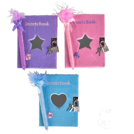 DIARY WITH PEN 5"x6": ASSORTED COLORS