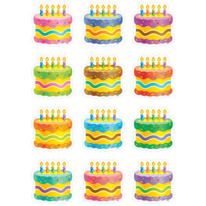 Mini Cut Out Birthday Cakes 2-5/8" x 2-5/8" - 36 Pack