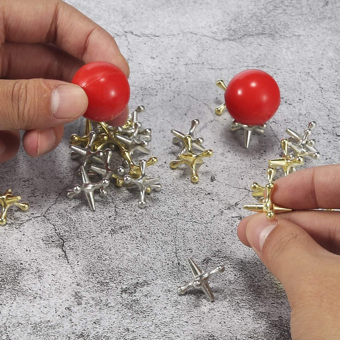METAL JACKS GAME 10 PIECES PLUS 1 BALL
