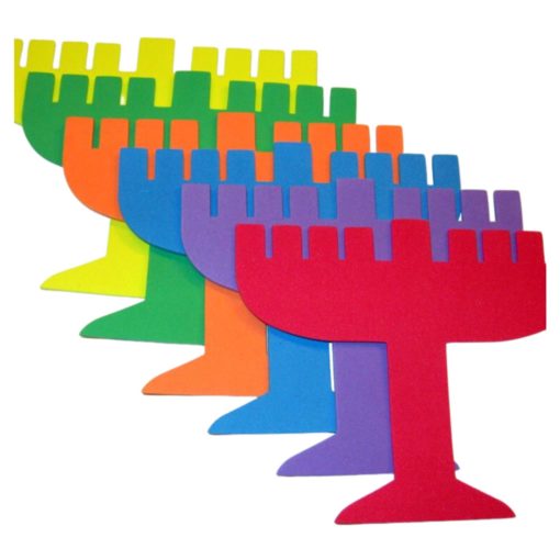 FOAM MENORAH 5"X7" - 6 PACK