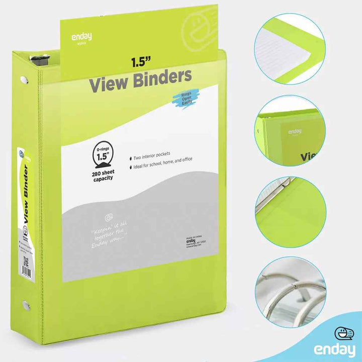 View Binder 1.5" O-Ring With 2 Pockets