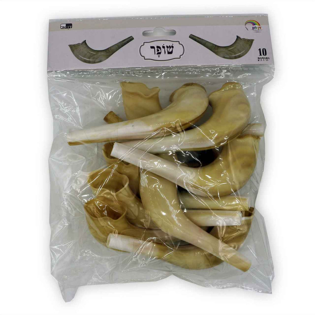 PLASTIC REALISTIC  SHOFAR 5" - 10 PACK
