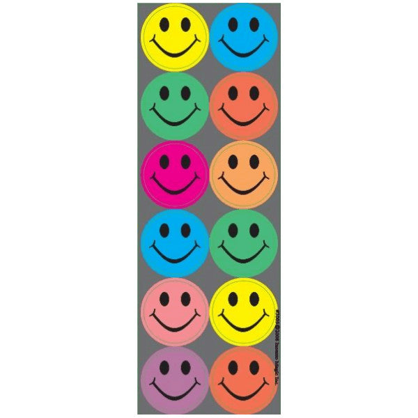 STICKER: FOIL SMILE ASSORTED COLORS - 6 SHEETS