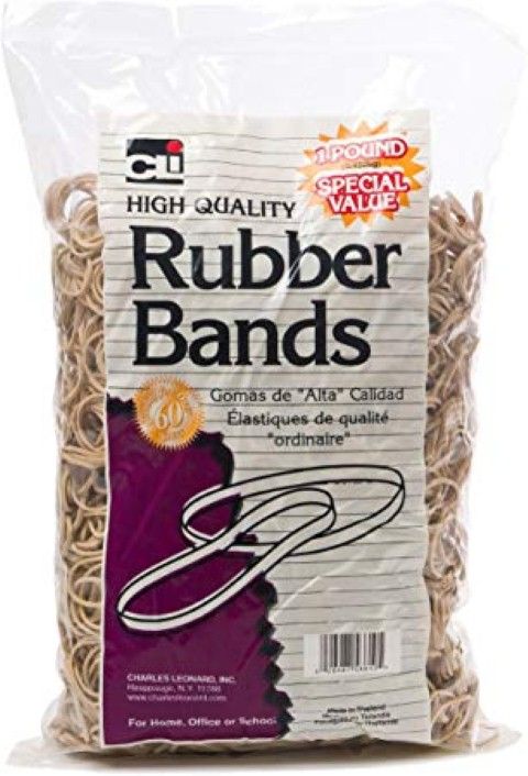 RUBBER BANDS:  1 LB BAG- SIZE  