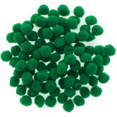POM POMS: 1/2" KELLY GREEN 100 PACK