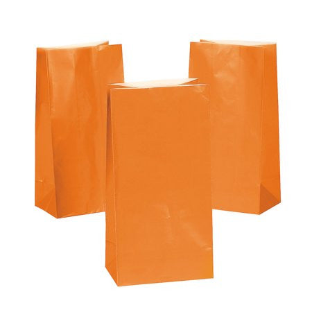 BAG - PAPER - ORANGE- 12 PACK