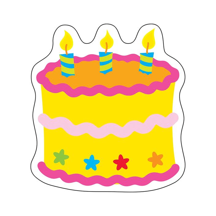 MINI CUT OUT: BIRTHDAY CAKE 3" 36pc