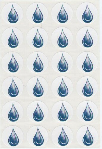 STICKERS: LARGE RAINDROP -  4 ACROSS -  10 SHEETS