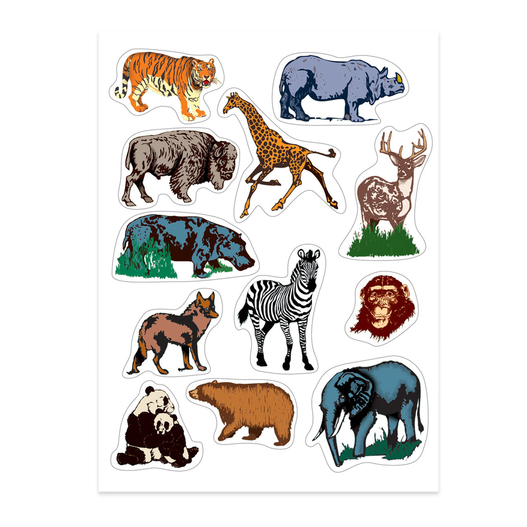STICKER FORMS - WILD ANIMALS 25 SHEETS