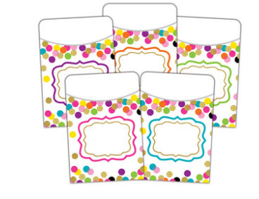 LIBRARY POCKETS CONFETTI 35 PACK