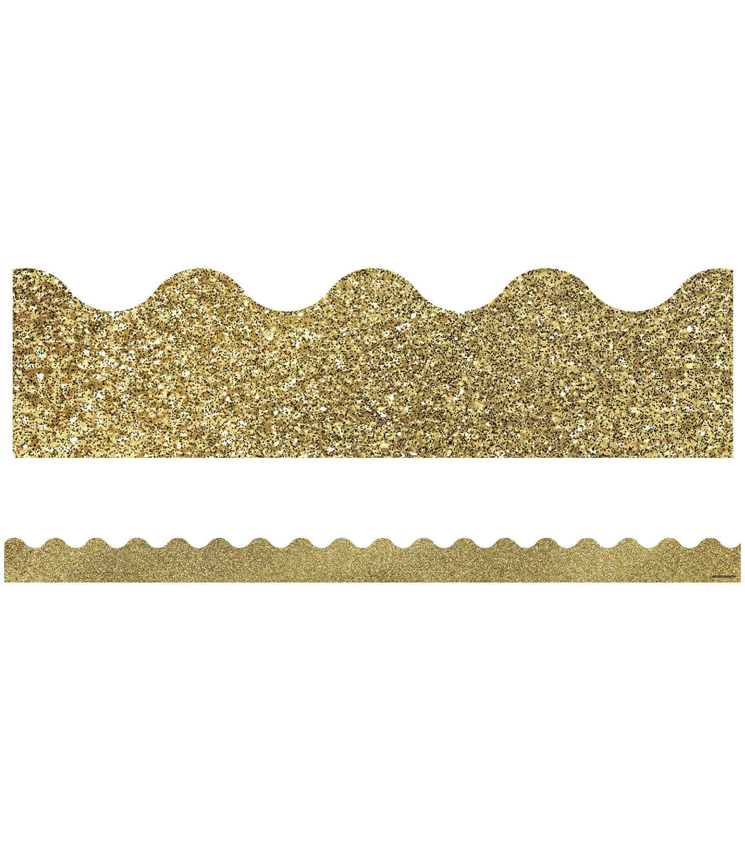 SCALLOPED  BORDERS GOLD GLITTER - 2 1/4"X39'