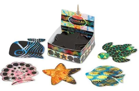 Scratch Art shaped note cards - OCEAN