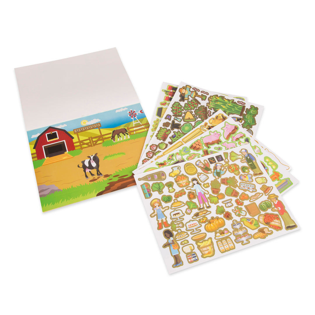 REUSABLE STICKER PAD: FARM