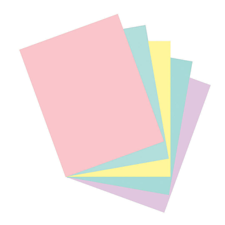 CARDSTOCK: 65LB 8 1/2"X11" ASSORTED PASTEL COLORS 100 SHEETS