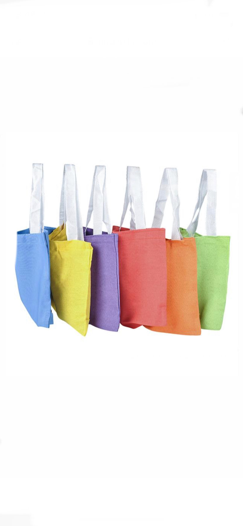 NEON FABRIC TOTE BAG 8.75"