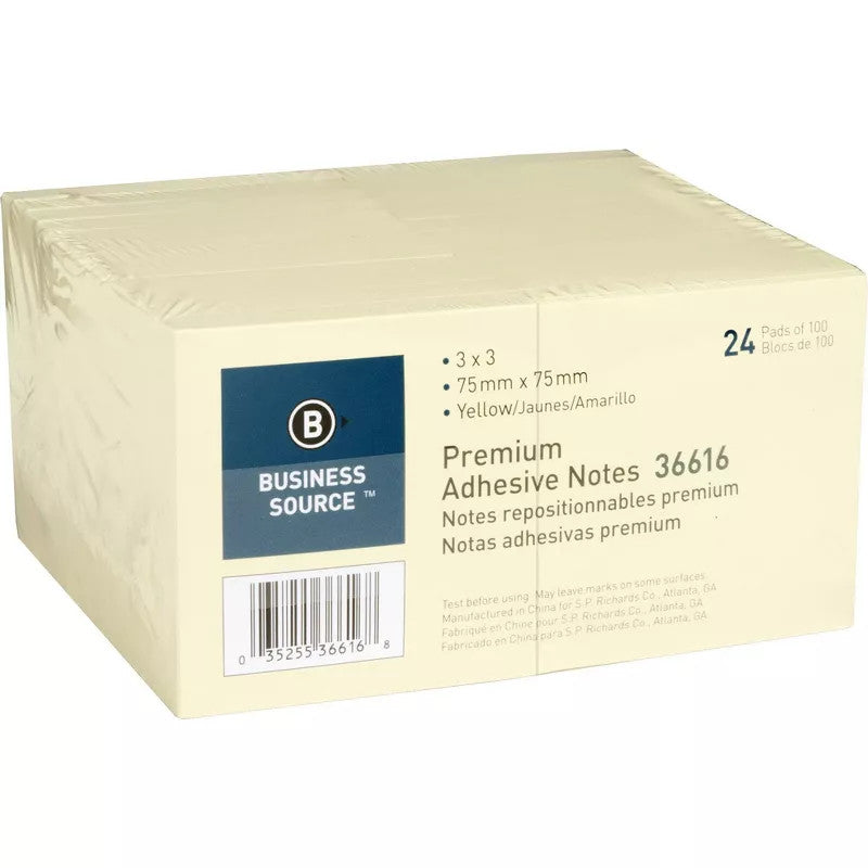 STICKY NOTE PAD YELLOW 3X3 - 24 PADS ( 2,400 SHEETS )